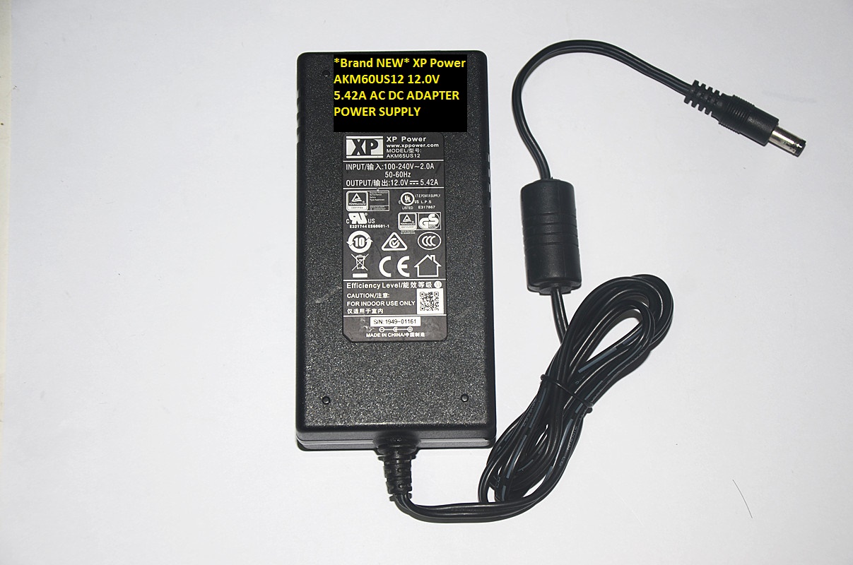 *Brand NEW* AKM60US12 XP Power 12.0V 5.42A AC DC ADAPTER POWER SUPPLY